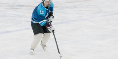 Latvijas sieviešu hokeja čempionāta regulārā turnīra spēlē starp "L&L/JLSS" un "Hockey Girls" (Lietuva) Jelgavas ledus hallē 2018. gada 20. janvārī.