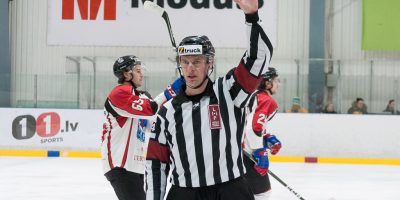 Optibet hokeja līgas izslēgšanas spēļu kārtas pusfināla pirmā spēle starp HK “Mogo” un HK “Zemgale/LLU” Mogo ledus hallē, Rīgā, 2018. gada 24. februārī.