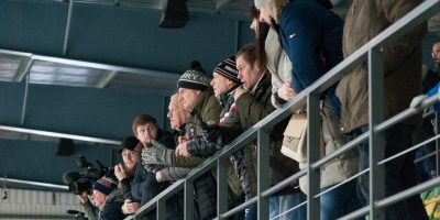 Optibet hokeja līgas izslēgšanas spēļu kārtas pusfināla pirmā spēle starp HK “Mogo” un HK “Zemgale/LLU” Mogo ledus hallē, Rīgā, 2018. gada 24. februārī.