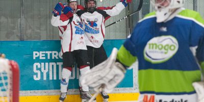 Optibet hokeja līgas izslēgšanas spēļu kārtas pusfināla pirmā spēle starp HK “Mogo” un HK “Zemgale/LLU” Mogo ledus hallē, Rīgā, 2018. gada 24. februārī. Bernhards Aploks