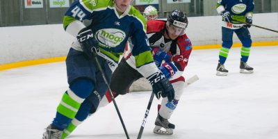 Optibet hokeja līgas izslēgšanas spēļu kārtas pusfināla pirmā spēle starp HK “Mogo” un HK “Zemgale/LLU” Mogo ledus hallē, Rīgā, 2018. gada 24. februārī. Adeļsons