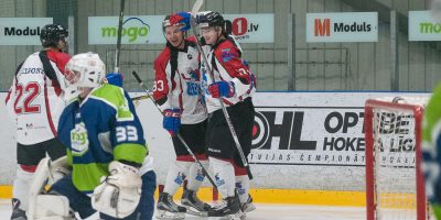 Optibet hokeja līgas izslēgšanas spēļu kārtas pusfināla pirmā spēle starp HK “Mogo” un HK “Zemgale/LLU” Mogo ledus hallē, Rīgā, 2018. gada 24. februārī. Rybchik