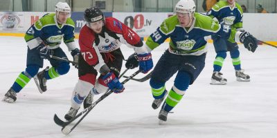 Optibet hokeja līgas izslēgšanas spēļu kārtas pusfināla pirmā spēle starp HK “Mogo” un HK “Zemgale/LLU” Mogo ledus hallē, Rīgā, 2018. gada 24. februārī. Kostjuks