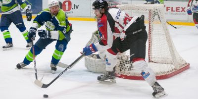 Optibet hokeja līgas izslēgšanas spēļu kārtas pusfināla pirmā spēle starp HK “Mogo” un HK “Zemgale/LLU” Mogo ledus hallē, Rīgā, 2018. gada 24. februārī. Rancevs