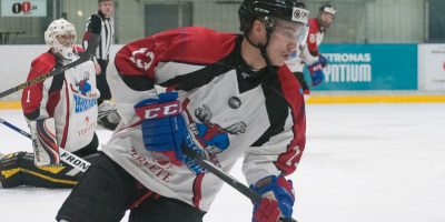 Optibet hokeja līgas izslēgšanas kārtas otrā spēle starp “Mogo” un “Zemgale/LLU”, Mogo ledus hallē, Rīgā, 2018. gada 25. februārī. Kurnigins