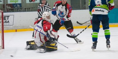 Optibet hokeja līgas izslēgšanas kārtas otrā spēle starp “Mogo” un “Zemgale/LLU”, Mogo ledus hallē, Rīgā, 2018. gada 25. februārī. Mežulis