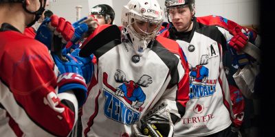 Optibet hokeja līgas izslēgšanas kārtas otrā spēle starp “Mogo” un “Zemgale/LLU”, Mogo ledus hallē, Rīgā, 2018. gada 25. februārī.