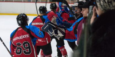 OHL: Zemgale/LLU - Mogo 28.02.2018. Optibet hokeja līgas izslēgšanas kārtas trešā spēle starp HK “Zemgale/LLU” un HK “Mogo” Jelgavas ledus hallē, 2018. gada 28. februārī.