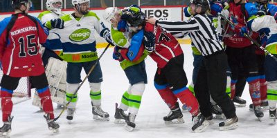 OHL: Zemgale/LLU - Mogo 28.02.2018. Optibet hokeja līgas izslēgšanas kārtas trešā spēle starp HK “Zemgale/LLU” un HK “Mogo” Jelgavas ledus hallē, 2018. gada 28. februārī.