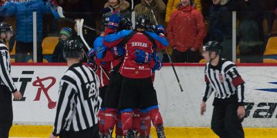 Playoff: Zemgale/LLU - Mogo 06.03.2018. Optibet hokeja līgas pusfināla izslēgšanas kārtas sestā spēle starp HK “Zemgale/LLU” un HK “Mogo” Jelgavas ledus hallē, 2018. gada 06. martā.