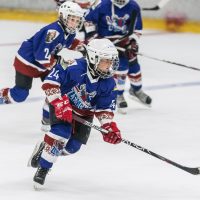 LBJČH čempionāta spēle starp "JLSS U11 A" un "Pārdaugava" Jelgavas ledus hallē 2018. gada 9. septembrī.