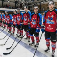 Optibet hokeja līgas atklāšana Jelgava ledus hallē ar pirmo mājas spēlei, kurā "Zemgale/LLU" tikās ar HK "Liepāja" 2018. gada 15. septembrī.