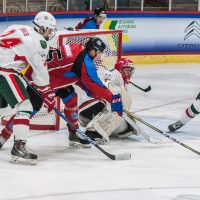 Optibet hokeja līgas atklāšana Jelgava ledus hallē ar pirmo mājas spēlei, kurā "Zemgale/LLU" tikās ar HK "Liepāja" 2018. gada 15. septembrī.