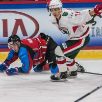 Optibet hokeja līgas atklāšana Jelgava ledus hallē ar pirmo mājas spēlei, kurā "Zemgale/LLU" tikās ar HK "Liepāja" 2018. gada 15. septembrī.