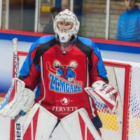 Optibet hokeja līgas atklāšana Jelgava ledus hallē ar pirmo mājas spēlei, kurā "Zemgale/LLU" tikās ar HK "Liepāja" 2018. gada 15. septembrī.