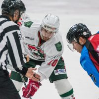 Optibet hokeja līgas atklāšana Jelgava ledus hallē ar pirmo mājas spēlei, kurā "Zemgale/LLU" tikās ar HK "Liepāja" 2018. gada 15. septembrī.