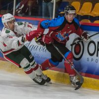 Optibet hokeja līgas atklāšana Jelgava ledus hallē ar pirmo mājas spēlei, kurā "Zemgale/LLU" tikās ar HK "Liepāja" 2018. gada 15. septembrī.