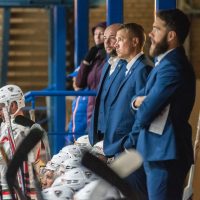 Optibet hokeja līgas atklāšana Jelgava ledus hallē ar pirmo mājas spēlei, kurā "Zemgale/LLU" tikās ar HK "Liepāja" 2018. gada 15. septembrī.