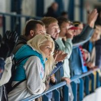 Optibet hokeja līgas atklāšana Jelgava ledus hallē ar pirmo mājas spēlei, kurā "Zemgale/LLU" tikās ar HK "Liepāja" 2018. gada 15. septembrī.