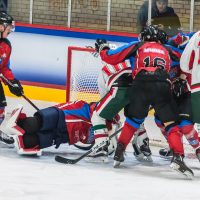 Optibet hokeja līgas atklāšana Jelgava ledus hallē ar pirmo mājas spēlei, kurā "Zemgale/LLU" tikās ar HK "Liepāja" 2018. gada 15. septembrī.