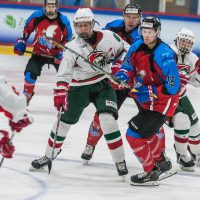 Optibet hokeja līgas atklāšana Jelgava ledus hallē ar pirmo mājas spēlei, kurā "Zemgale/LLU" tikās ar HK "Liepāja" 2018. gada 15. septembrī.