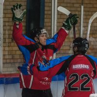 Optibet hokeja līgas atklāšana Jelgava ledus hallē ar pirmo mājas spēlei, kurā "Zemgale/LLU" tikās ar HK "Liepāja" 2018. gada 15. septembrī.