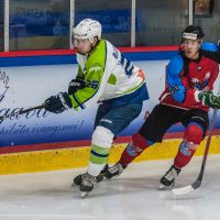 Optibet hokeja līgas spēle starp "Zemgale/LLU" un HK "Mogo" 2018. gada 22. septembrī.