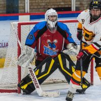 Jaunatnes attīstības hokeja līgas spēle starp HK "Zemgale/Juniors" un HK "Dinaburga" Jelgavas ledus halle 2018. gada 28. oktobrī.