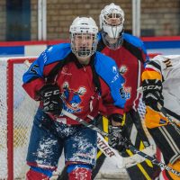 Jaunatnes attīstības hokeja līgas spēle starp HK "Zemgale/Juniors" un HK "Dinaburga" Jelgavas ledus halle 2018. gada 28. oktobrī.