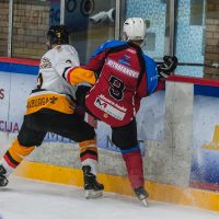 Jaunatnes attīstības hokeja līgas spēle starp HK "Zemgale/Juniors" un HK "Dinaburga" Jelgavas ledus halle 2018. gada 28. oktobrī.