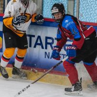 Jaunatnes attīstības hokeja līgas spēle starp HK "Zemgale/Juniors" un HK "Dinaburga" Jelgavas ledus halle 2018. gada 28. oktobrī.