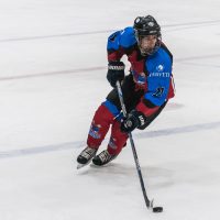 Jaunatnes attīstības hokeja līgas spēle starp HK "Zemgale/Juniors" un HK "Dinaburga" Jelgavas ledus halle 2018. gada 28. oktobrī.