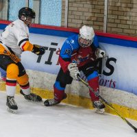 Jaunatnes attīstības hokeja līgas spēle starp HK "Zemgale/Juniors" un HK "Dinaburga" Jelgavas ledus halle 2018. gada 28. oktobrī.