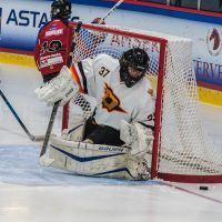 Jaunatnes attīstības hokeja līgas spēle starp HK "Zemgale/Juniors" un HK "Dinaburga" Jelgavas ledus halle 2018. gada 28. oktobrī.