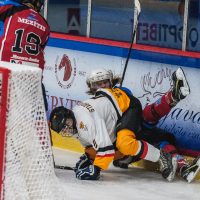 Jaunatnes attīstības hokeja līgas spēle starp HK "Zemgale/Juniors" un HK "Dinaburga" Jelgavas ledus halle 2018. gada 28. oktobrī.