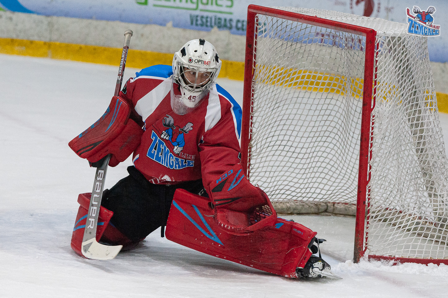 Zemgale/LLU – Dinaburga 27.11.2019. Hokeja vārtsargs vārtu priekšā