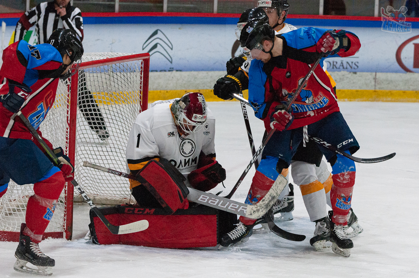 Zemgale/LLU - Olimo 30.10.2019. Cīņa vārtsarga Ervīna Muštukova vārtu priekšā