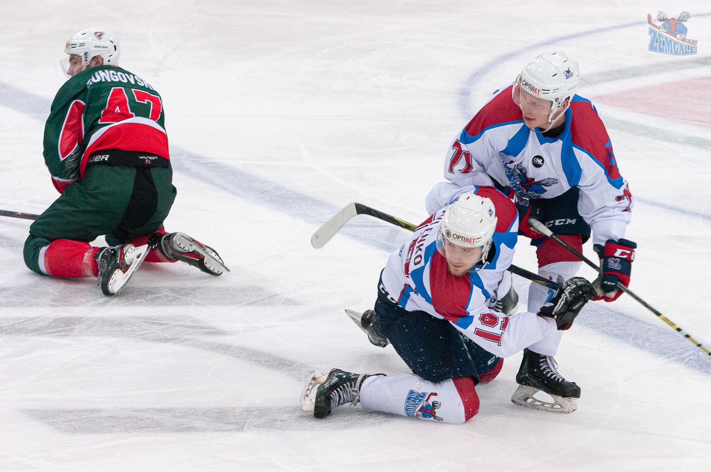 Optibet hokeja līgas regulāra čempionāta spēle starp HK “Liepāja” un HK “Zemgale/LLU” LOC ledus hallē Liepājā 2019. gada 13. novembrī. Foto: Ruslans Antropovs | rusantro.com