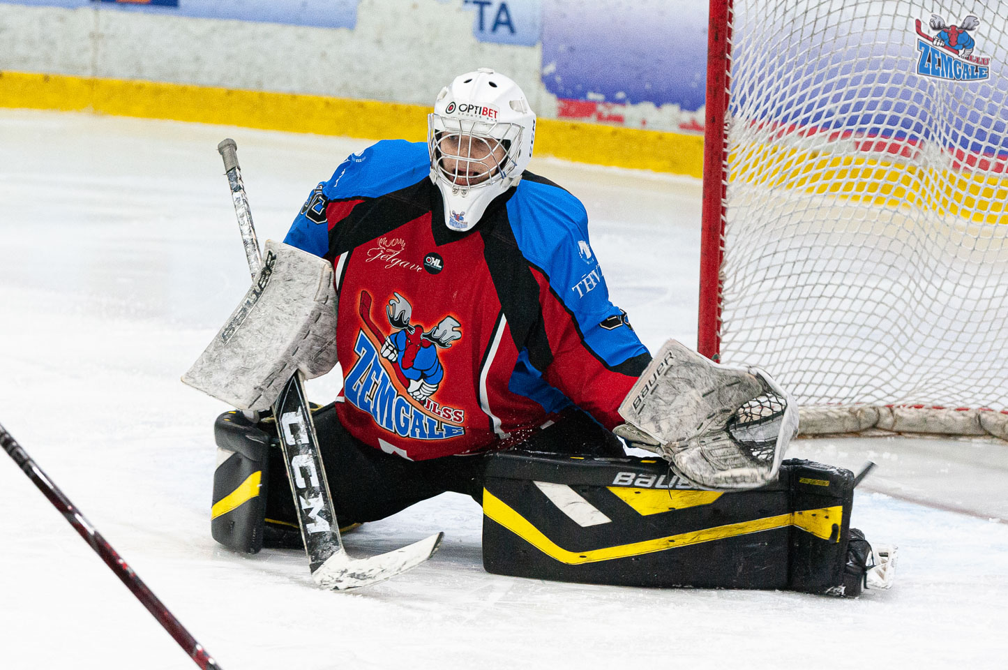 Jaunatnes attīstības hokeja līgas (JAHL) regulārā čempionāta spēle starp HK “Zemgale Juniors” un HK “Daugava” Jelgavas ledus hallē 2019. gada 14. novembrī. Foto: Ruslans Antropovs, rusantro.com