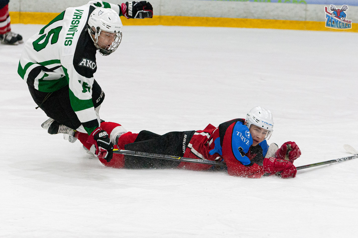 Jaunatnes attīstības hokeja līgas regulārā čempionāta spēle starp HK “Zemgale Juniors” un HK “AKO/Mārupe” Jelgavas ledus hallē 2020. gada 12. janvārī | Foto: Ruslans Antropovs / rusantro.com.