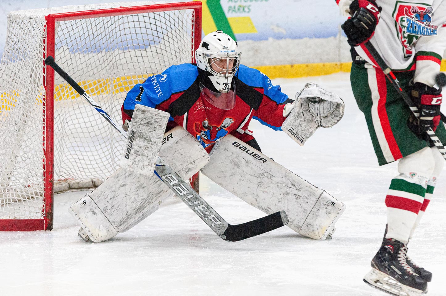 Jaunatnes attīstības hokeja līgas (JAHL) regulārā čempionāta spēle starp “Zemgale Juniors” un “Liepāja SSS” Jelgavas ledus hallē 2020. gada 19. janvārī. | Foto: Ruslans Antropovs / rusantro.com