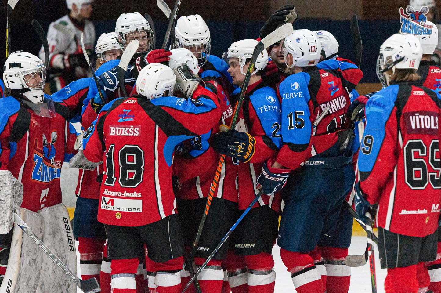 Jaunatnes attīstības hokeja līgas (JAHL) regulārā čempionāta spēle starp “Zemgale Juniors” un “Liepāja SSS” Jelgavas ledus hallē 2020. gada 19. janvārī. | Foto: Ruslans Antropovs / rusantro.com