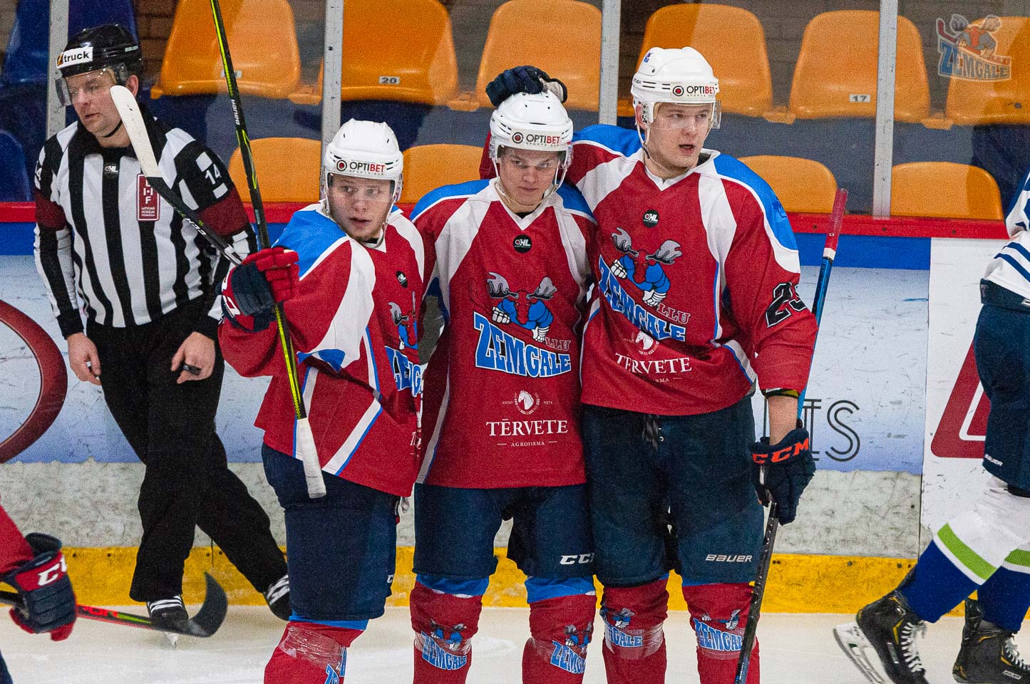 Optibet hokeja līgas regulārā čempionāta spēle starp HK “Zemgale/LLU” un HK “Mogo” Jelgavas ledus hallē 2020. gada 15. februārī | Foto: Ruslans Antropovs